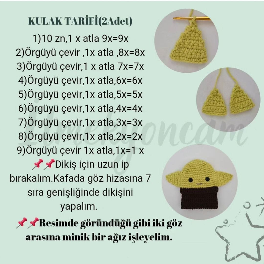 Ücretsiz Bebek Yoda Anahtarlık Tığ İşi Yapımı