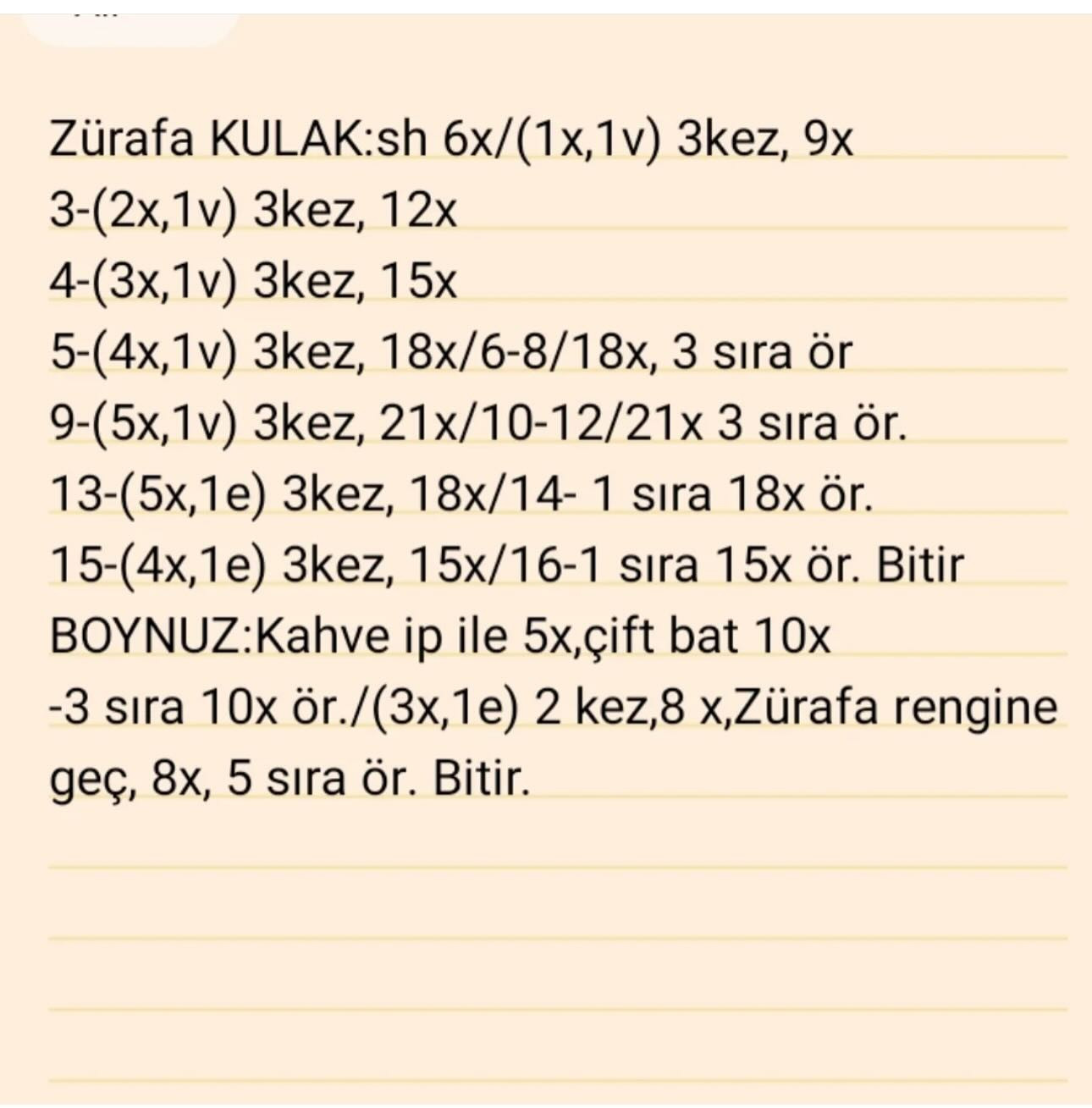 ÜCRETSİZ BEBEK ZÜRAFA AMIGURUMI TARİFLERİ