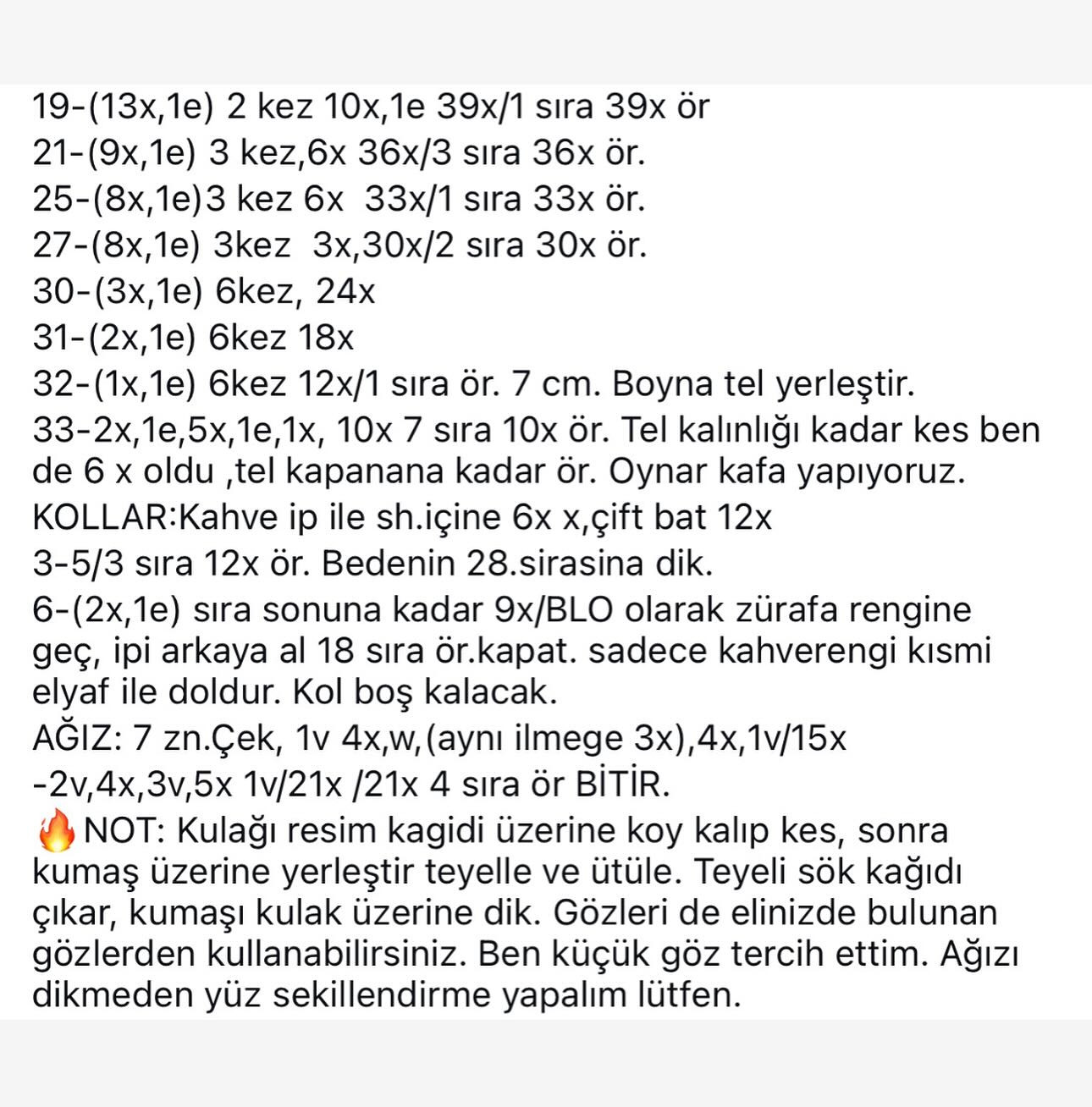 ÜCRETSİZ BEBEK ZÜRAFA AMIGURUMI TARİFLERİ