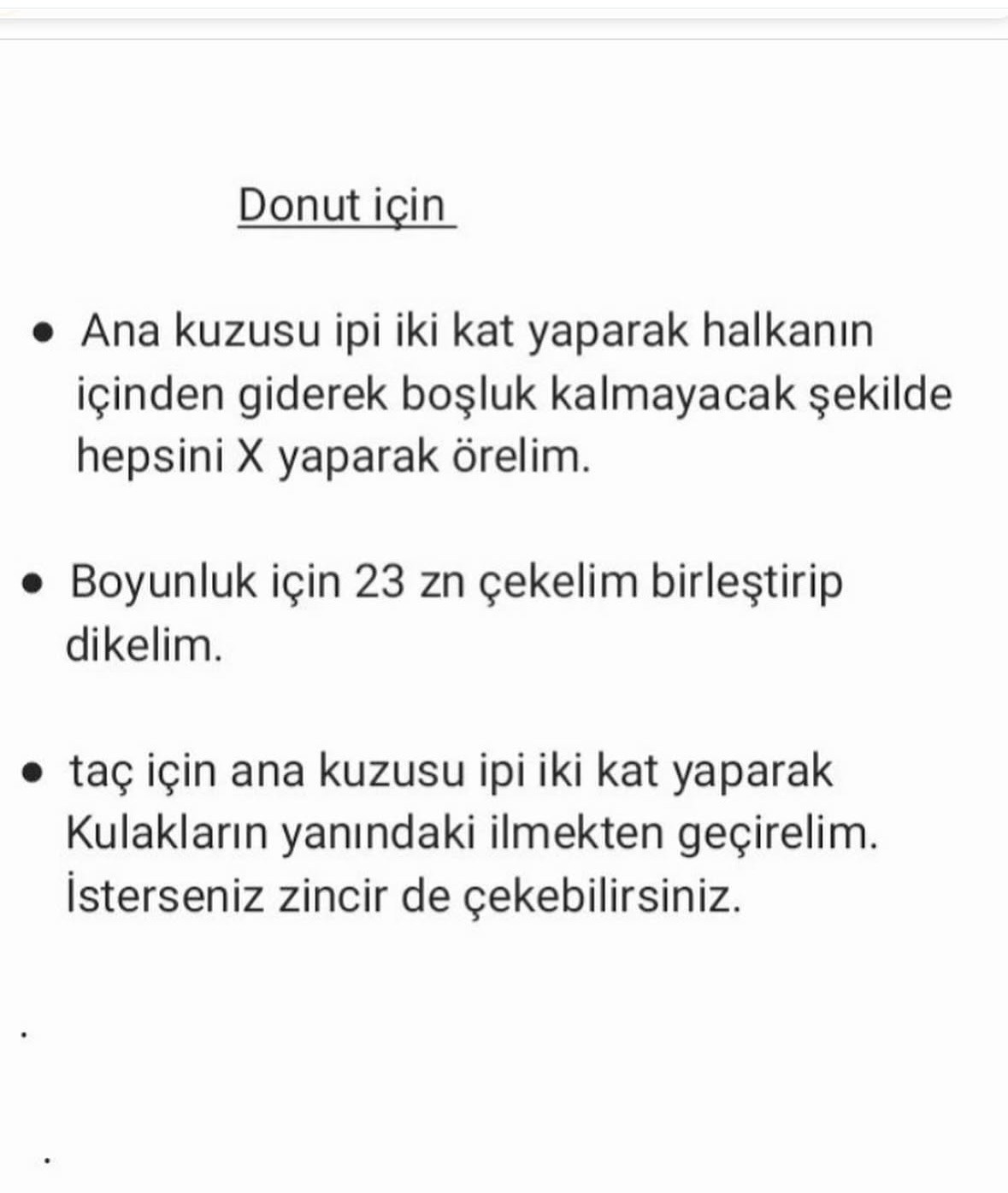 Ücretsiz Donut Tavşan Amigurumi Tarifi