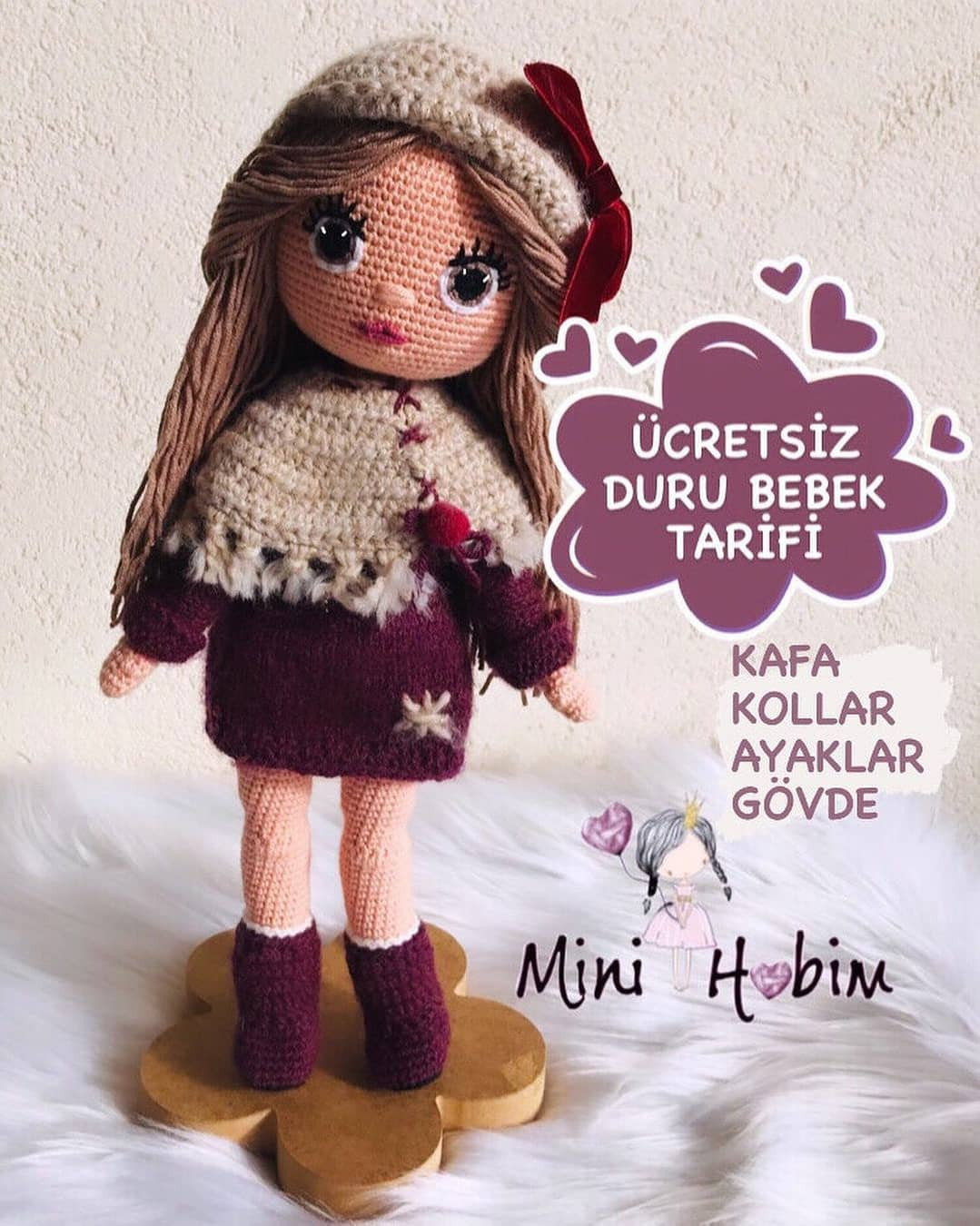 Ücretsiz Duru Bebek Amigurumi Şeması