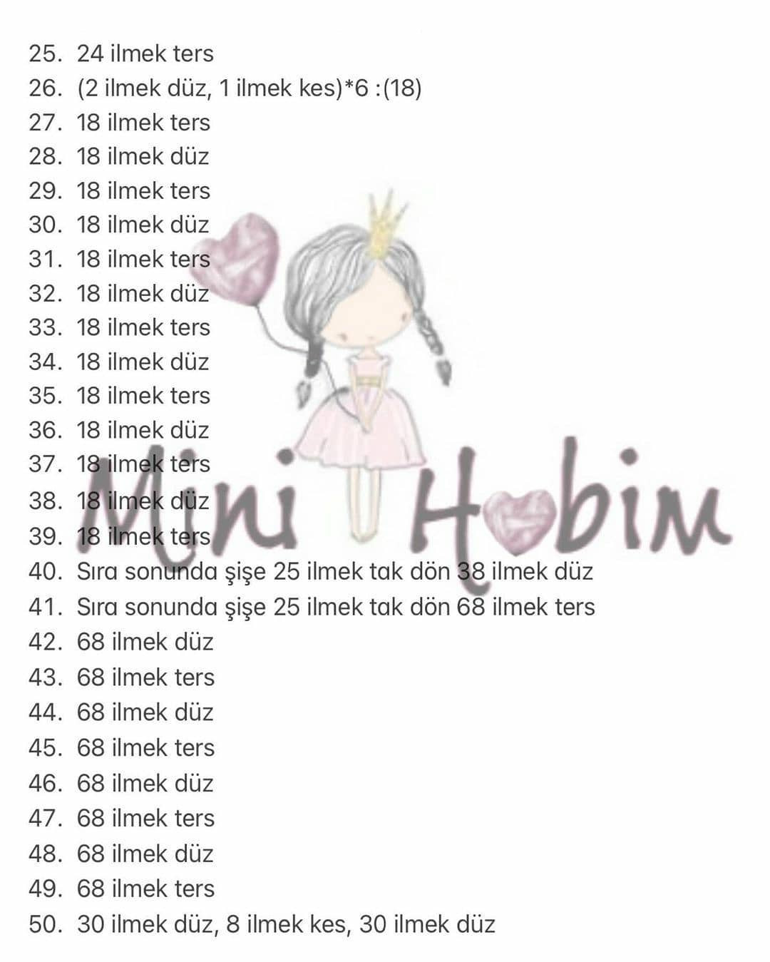Ücretsiz Duru Bebek Amigurumi Şeması