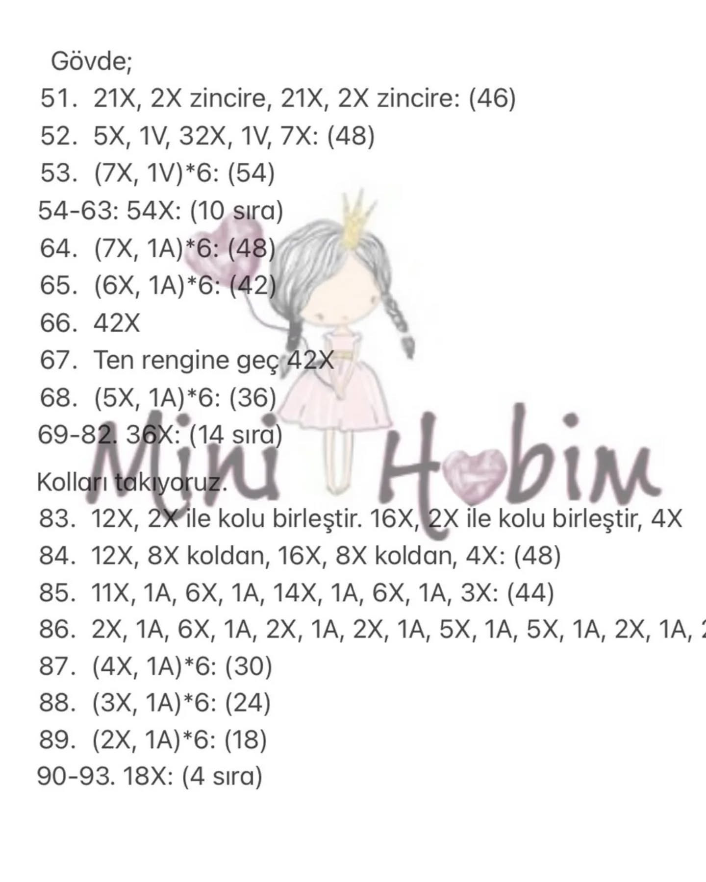 Ücretsiz Duru Bebek Amigurumi Şeması