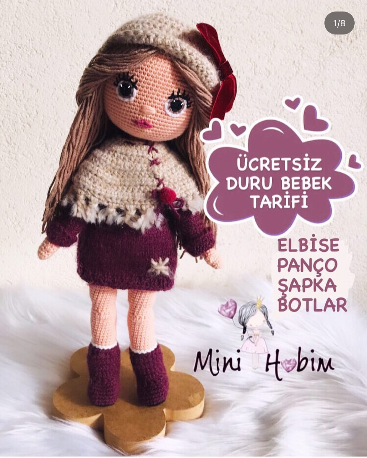 Ücretsiz Duru Bebek Amigurumi Şeması