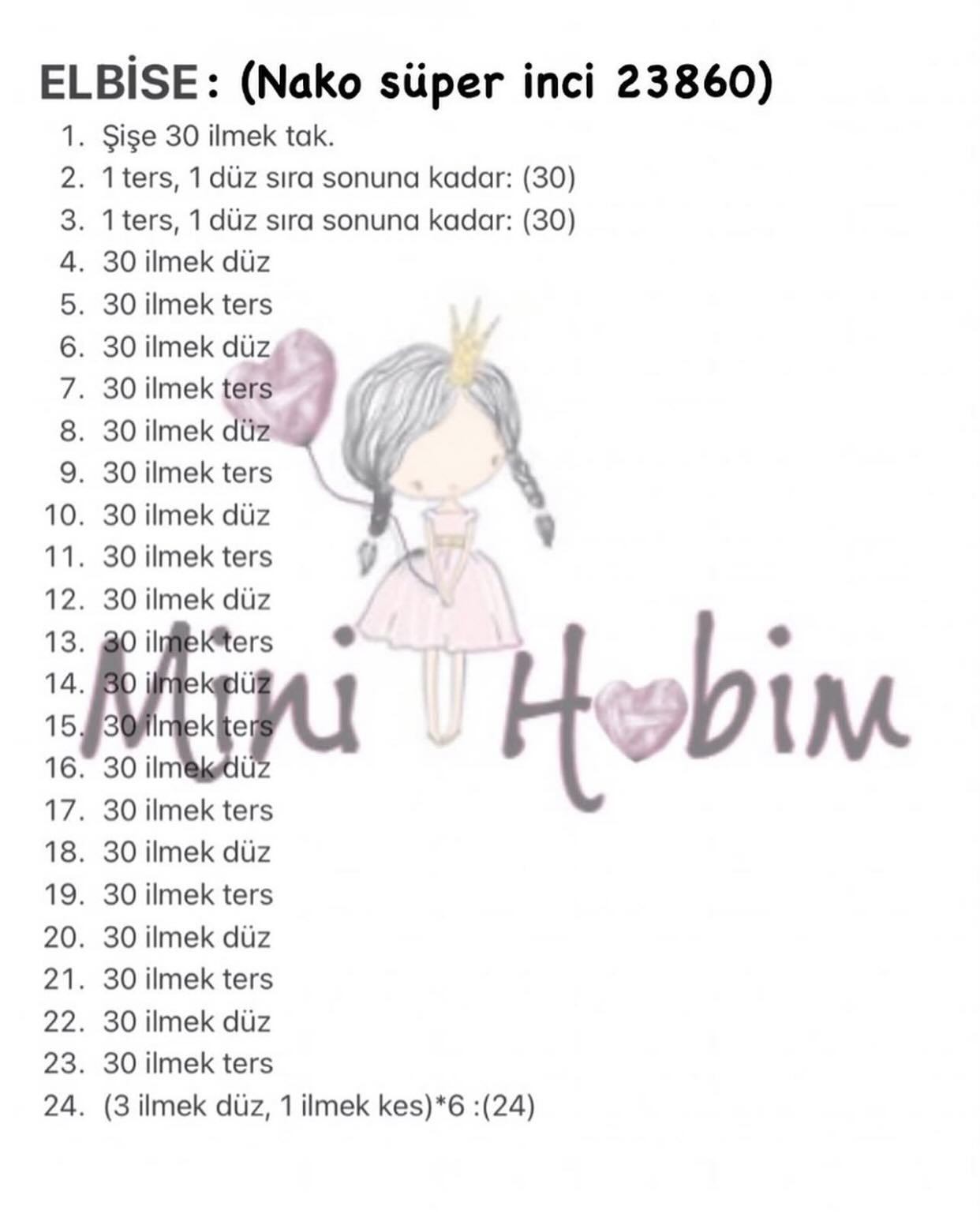 Ücretsiz Duru Bebek Amigurumi Şeması