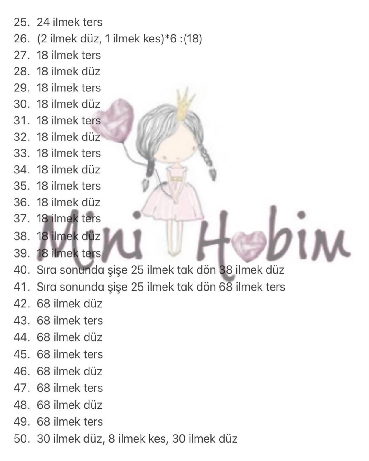 Ücretsiz Duru Bebek Amigurumi Şeması