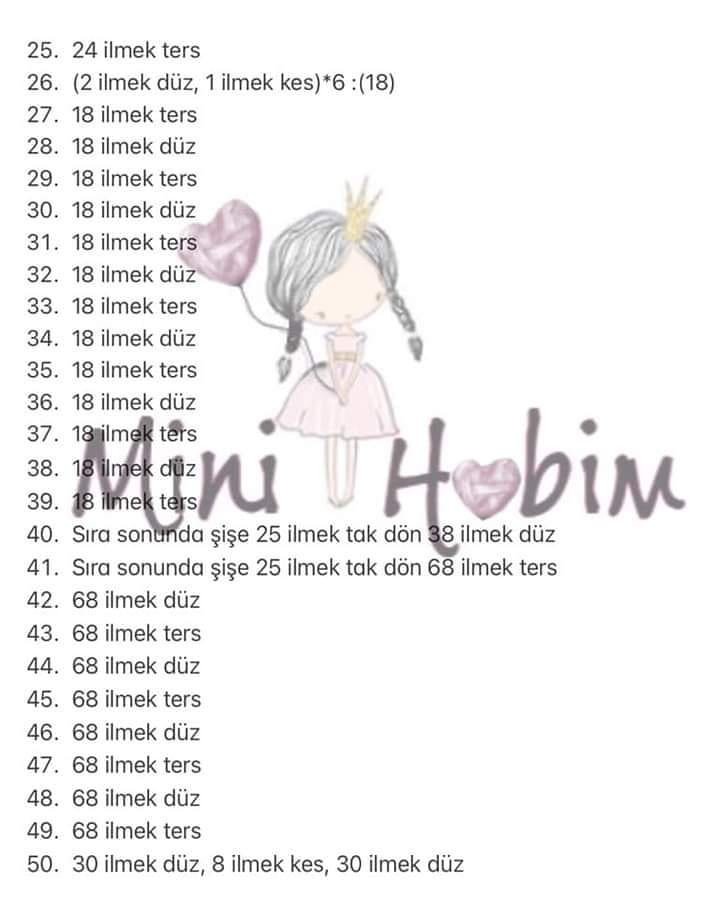Ücretsiz Duru Bebek Amigurumi Şeması