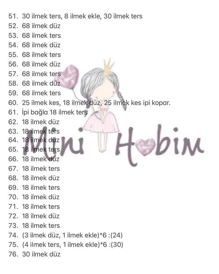 Ücretsiz Duru Bebek Amigurumi Şeması