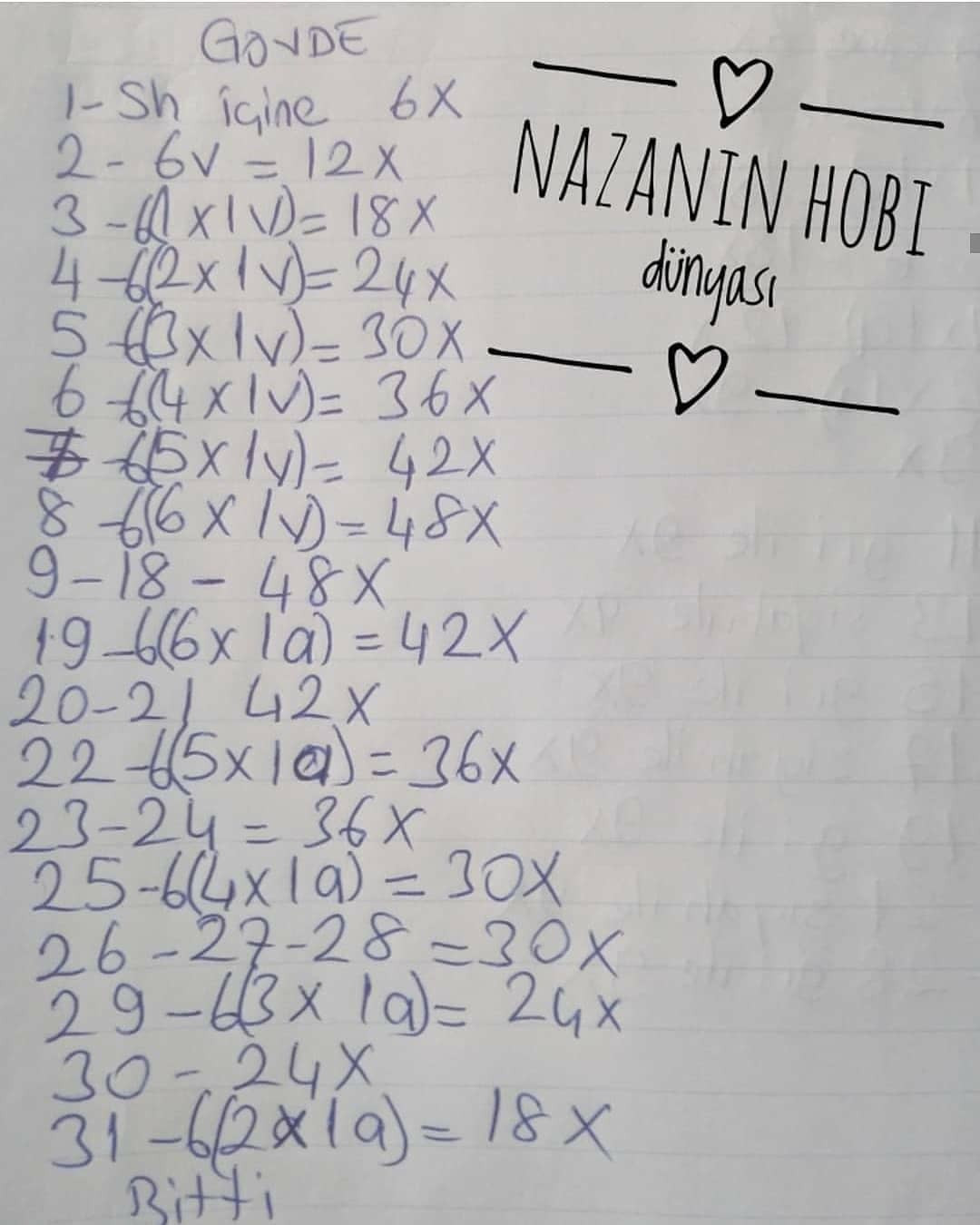 Ücretsiz Eşek Hoki Örgü Şeması