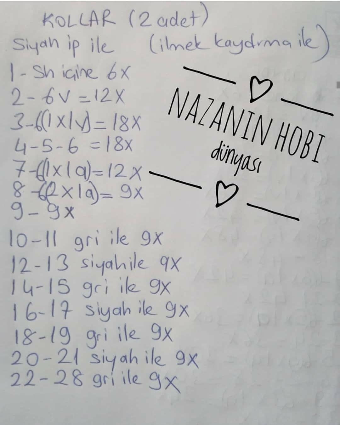 Ücretsiz Eşek Hoki Örgü Şeması