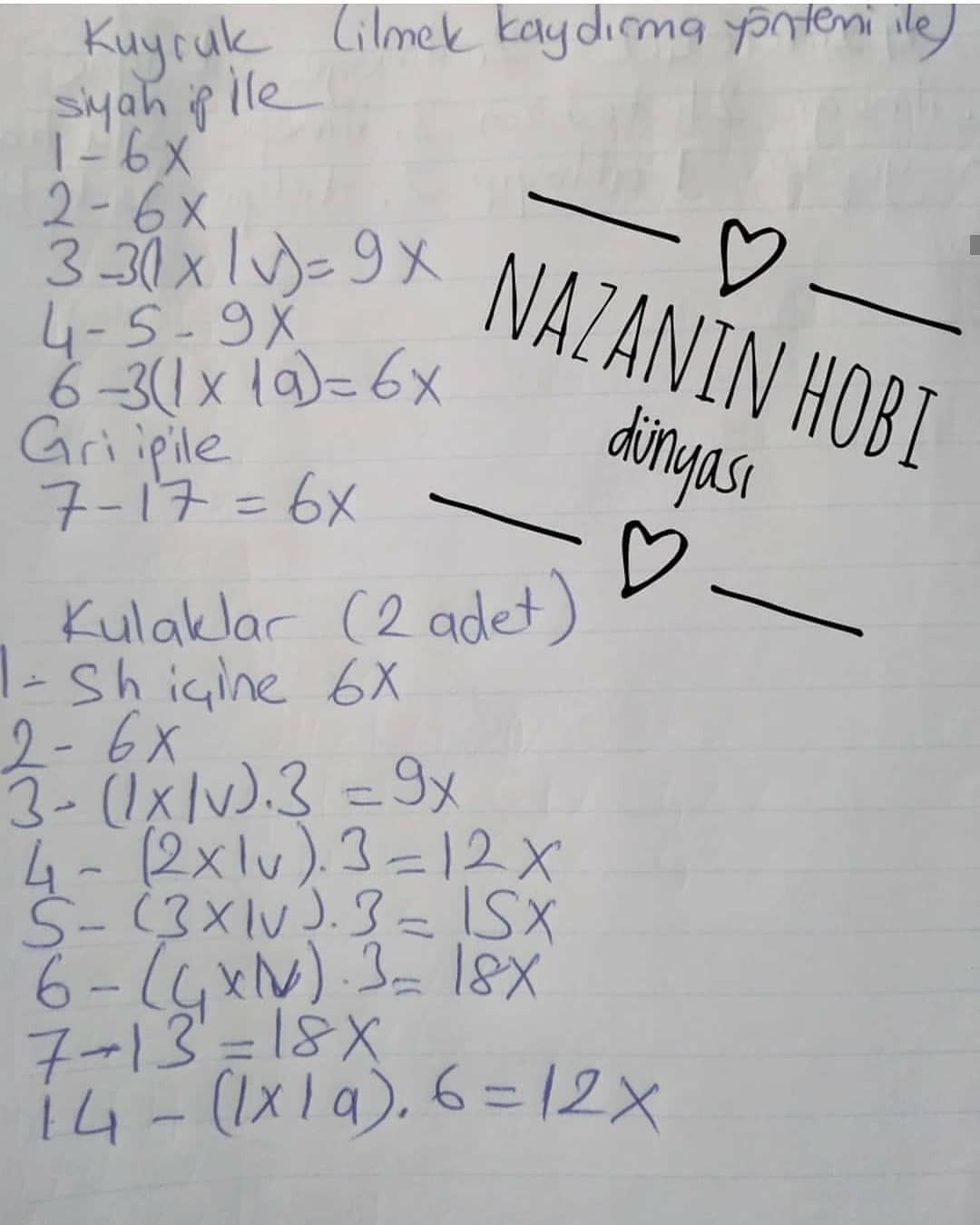 Ücretsiz Eşek Hoki Örgü Şeması