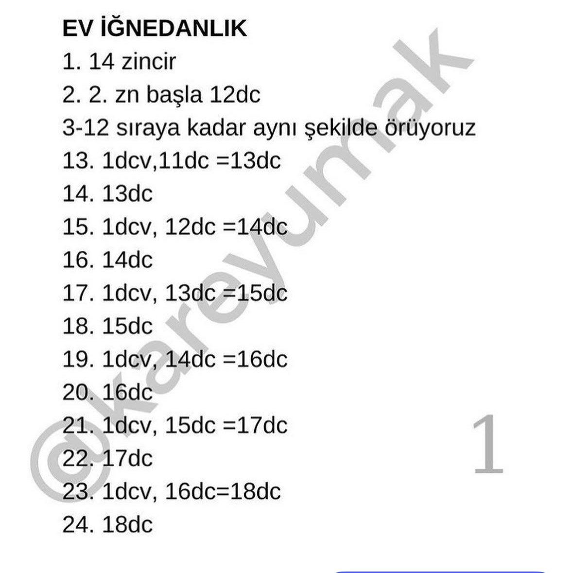 Ücretsiz Ev İğne Oyası Tarifi