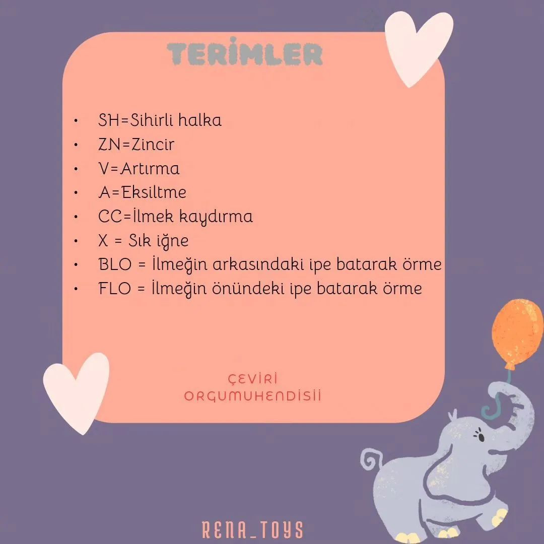 Ücretsiz Fil Bebek Amigurumi Örgü Şeması