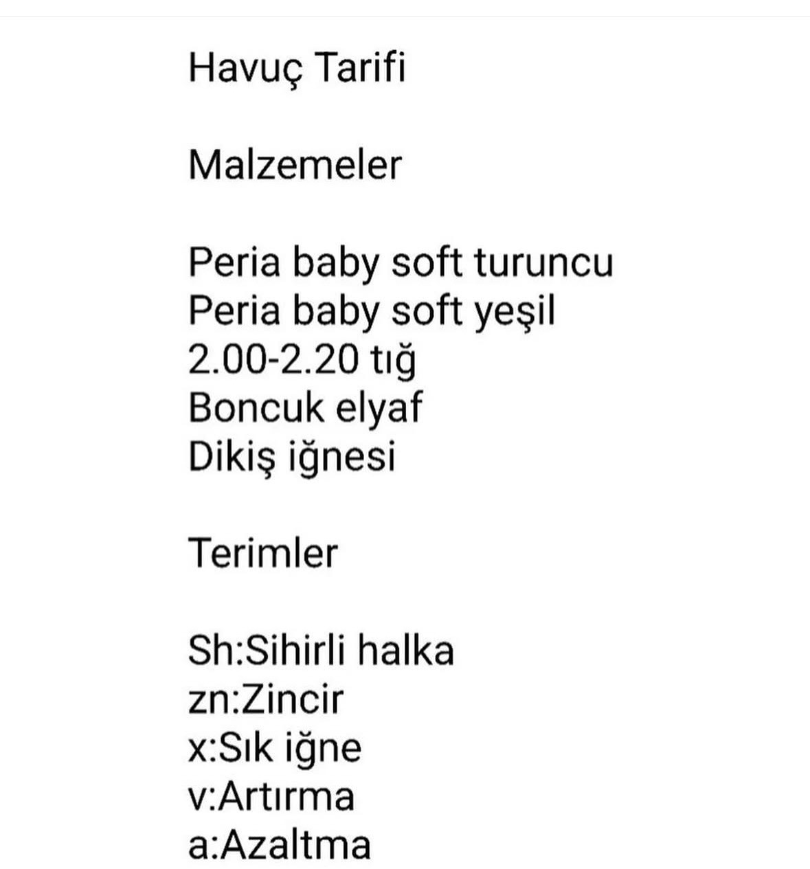Ücretsiz Havuç Örgü Şeması
