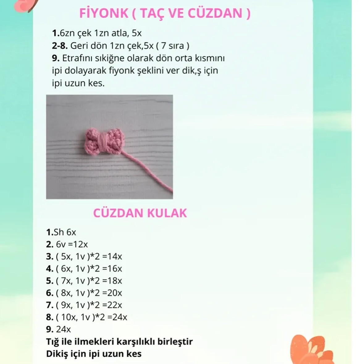 Ücretsiz Hello Kitty Mini Cüzdan ve Taç Yapımı