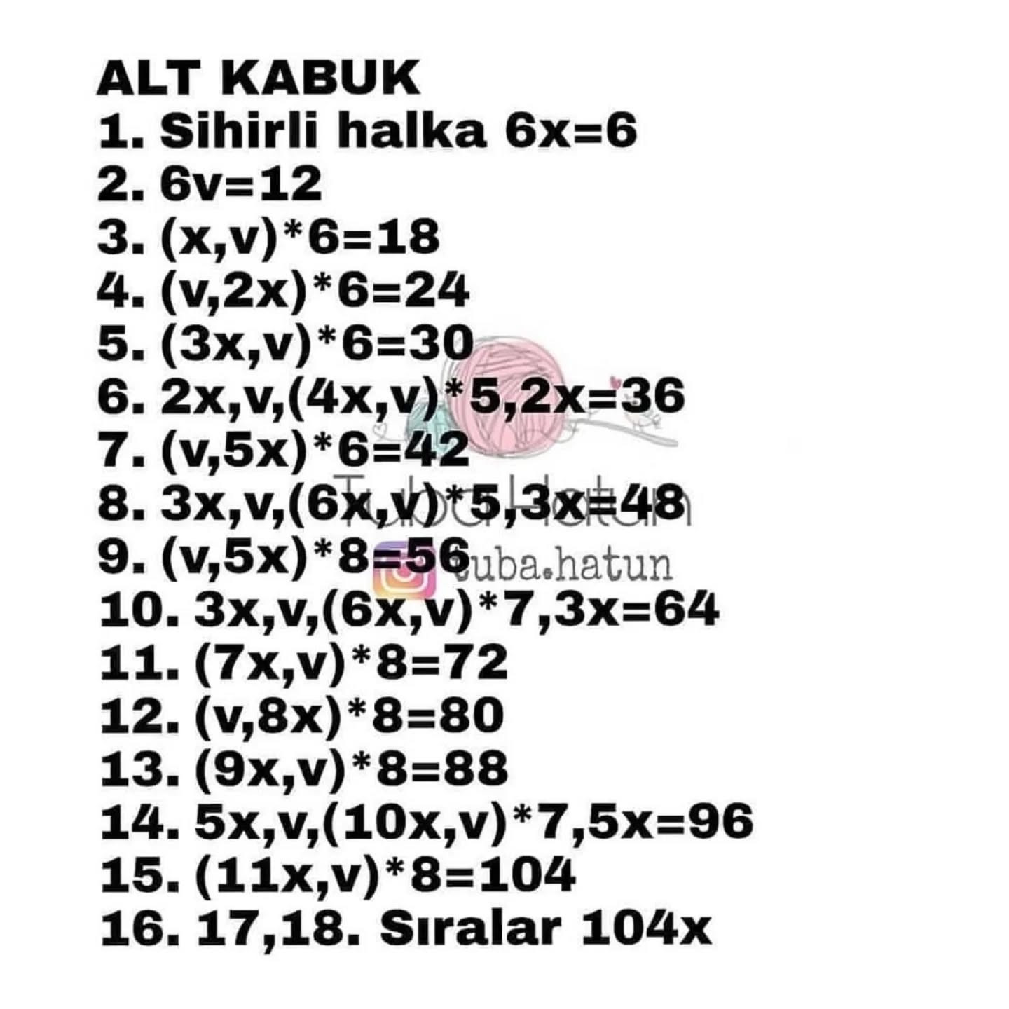Ücretsiz Kaplumbağa Amigurumi Şeması