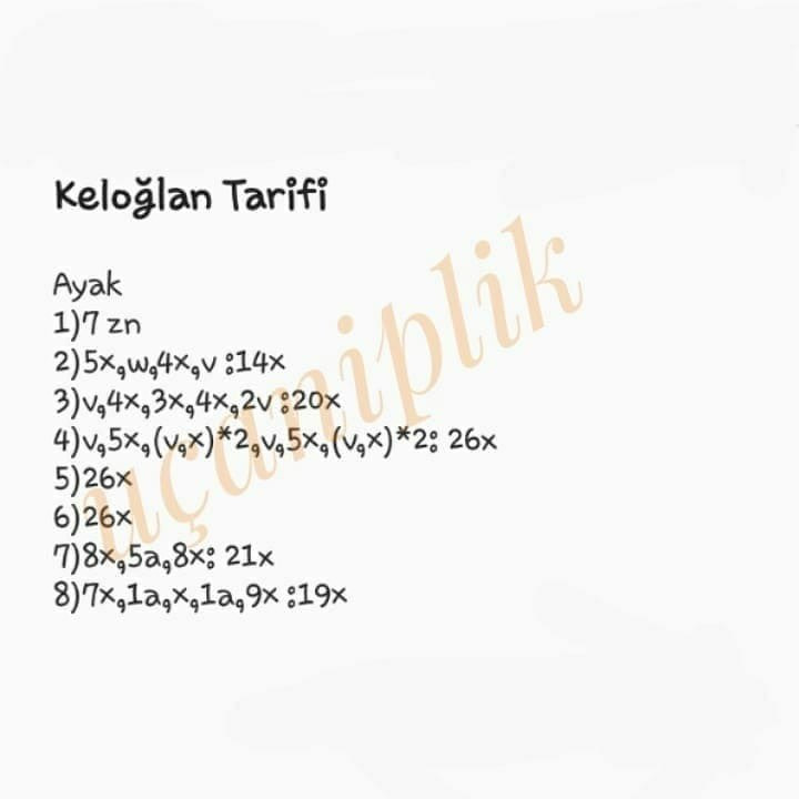 Ücretsiz Keloglan Amigurumi Tığ İşi Tarifi