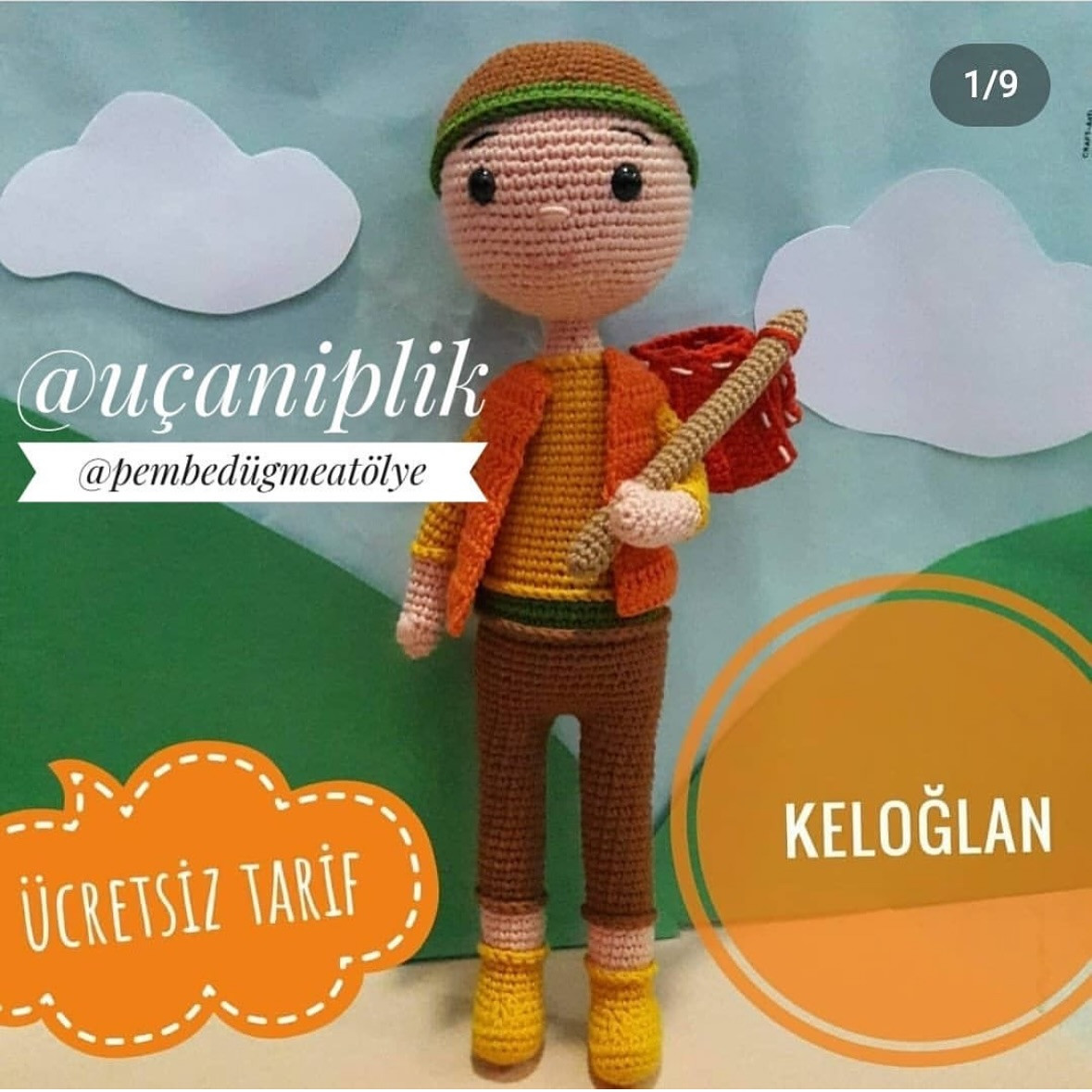 Ücretsiz Keloglan Amigurumi Tığ İşi Tarifi