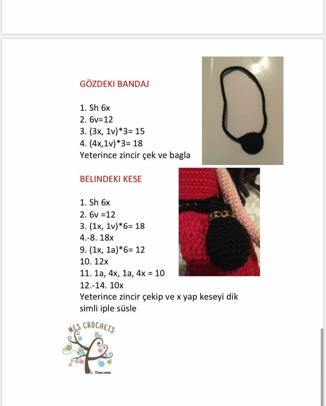Ücretsiz Kız Korsan Amigurumi Tığ İşi Tarifi