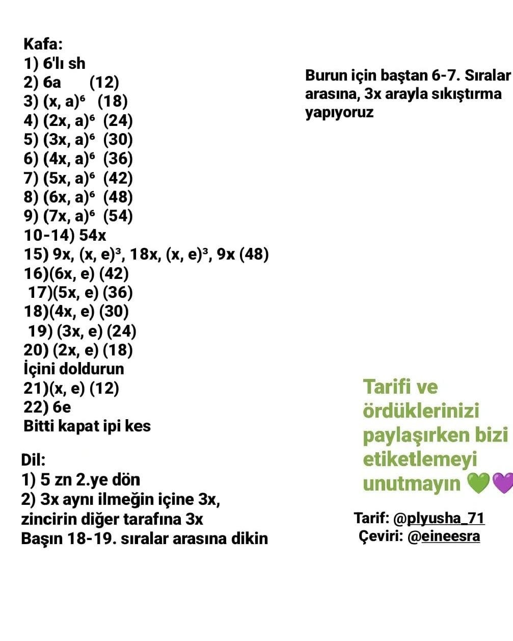 Ücretsiz Kurbağa Amigurumi Tığ İşi Şeması