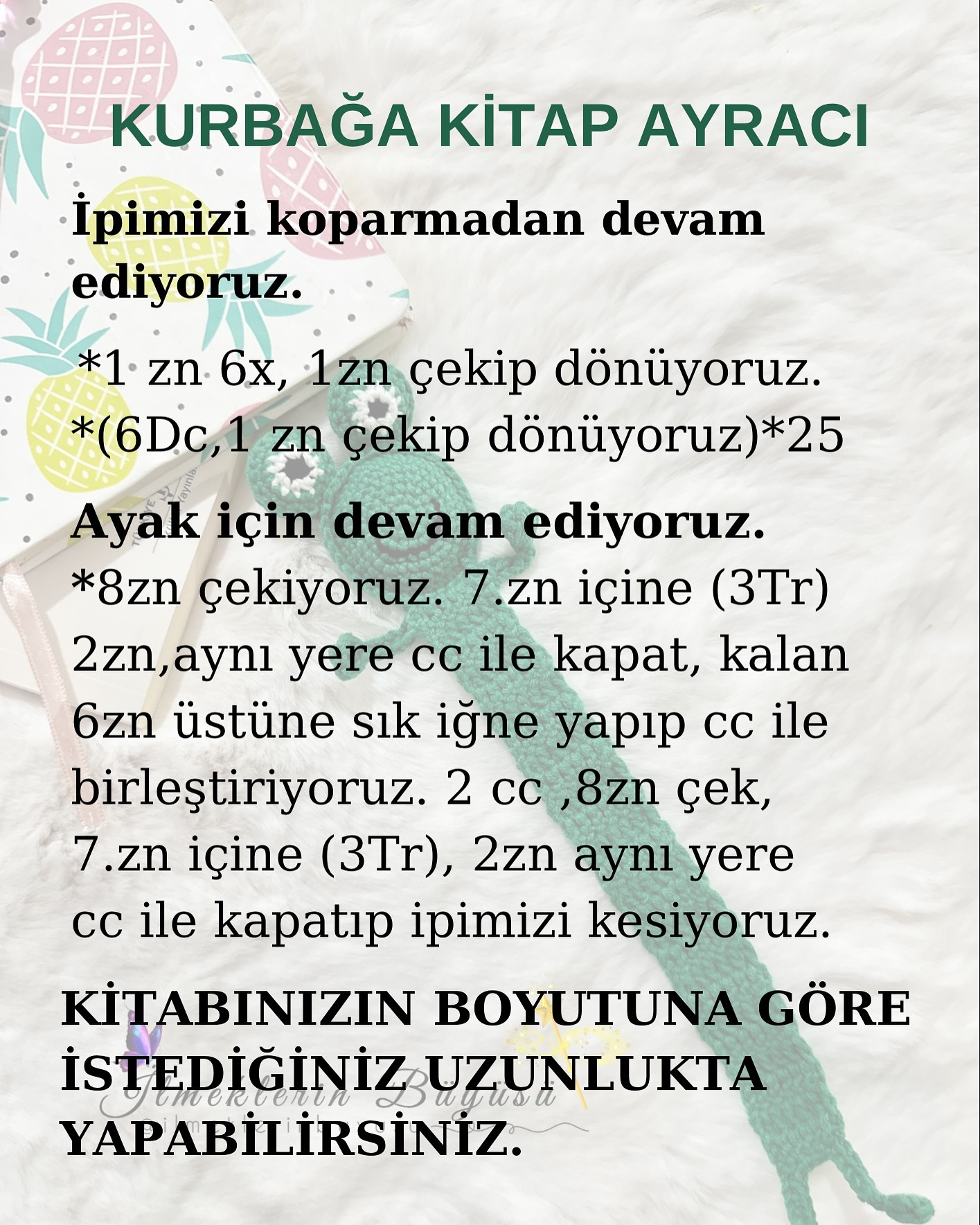 Ücretsiz Kurbağa Kitap Ayracı Tarifi