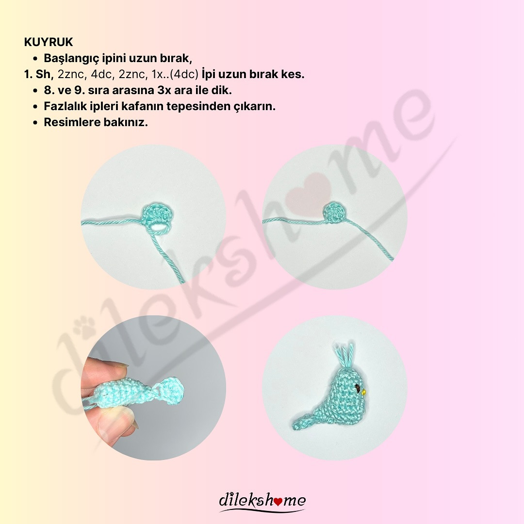 Ücretsiz Kuş Amigurumi Şeması