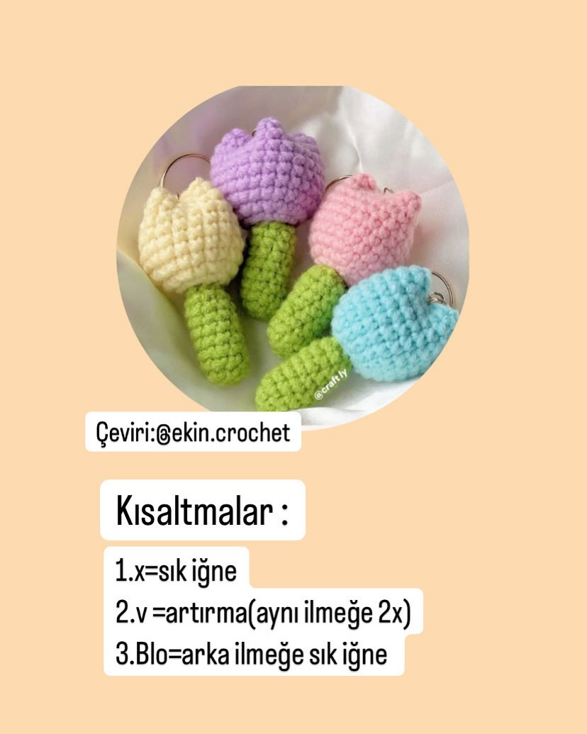 ÜCRETSİZ LALE ANAHTARLIK YAPIMI TARİFİ