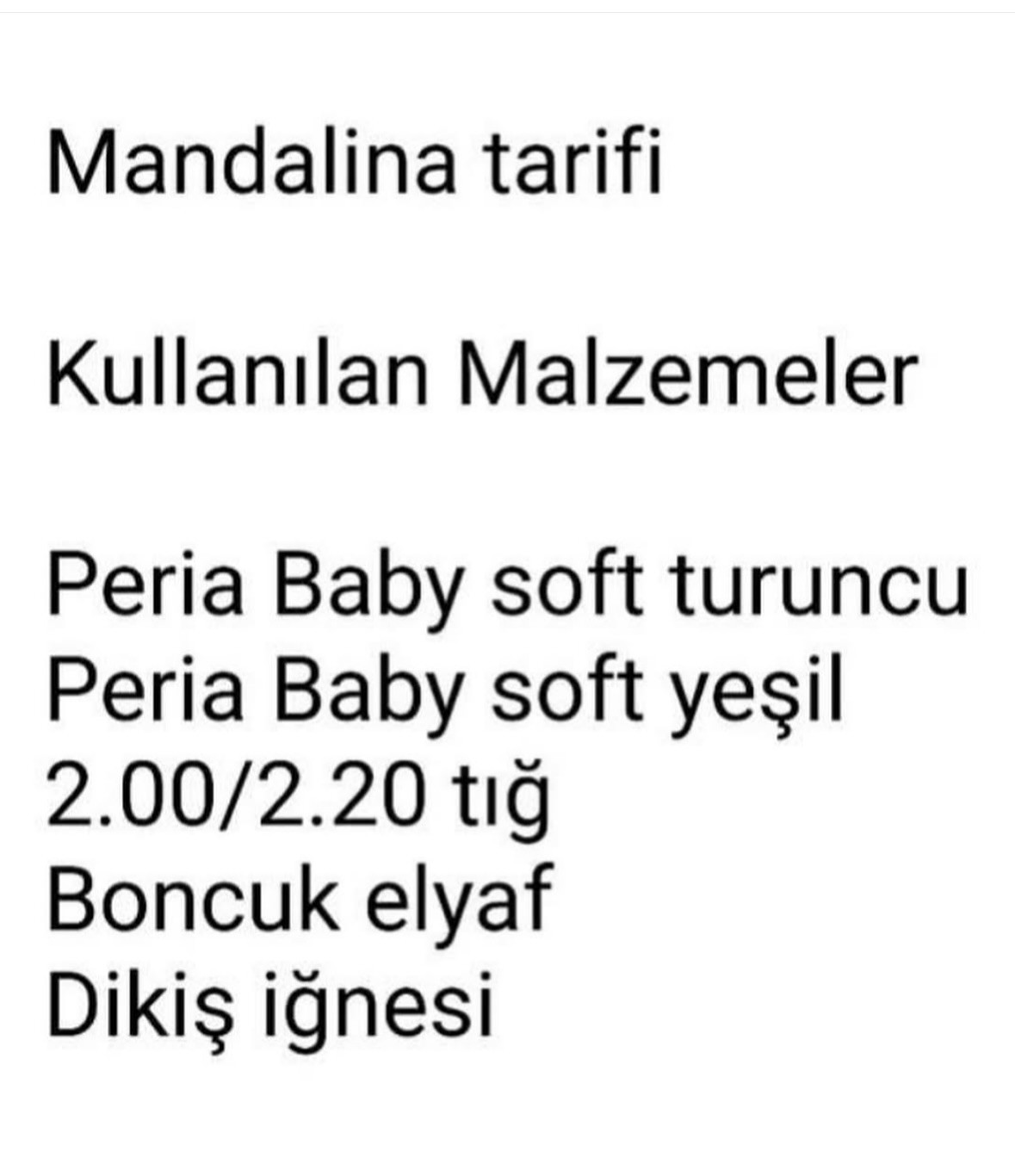Ücretsiz Mandalina Örgü Tarifi