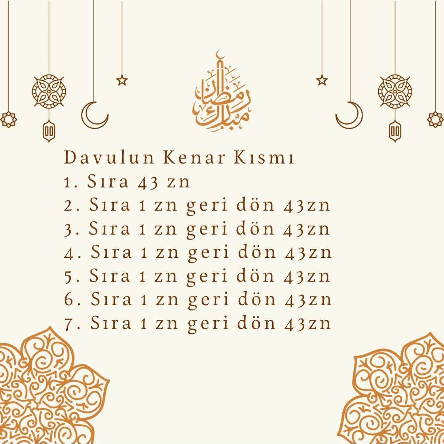 Ücretsiz Mini Davul Tığ İşi Şeması