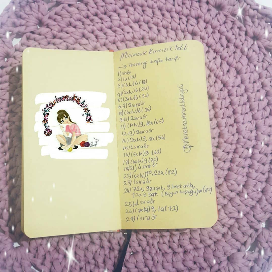 Ücretsiz Minnie Mouse Amigurumi Tığ İşi Tarifi