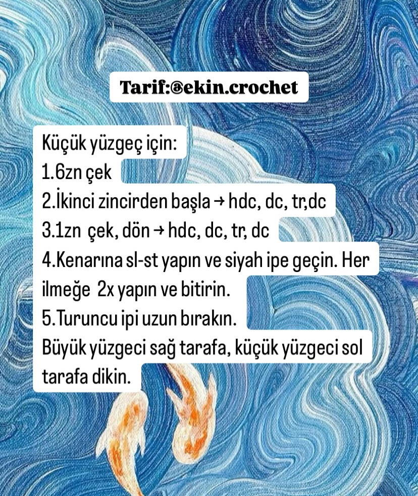 Ücretsiz Palyaço Balığı Anahtarlık Tığ İşi Tarifi