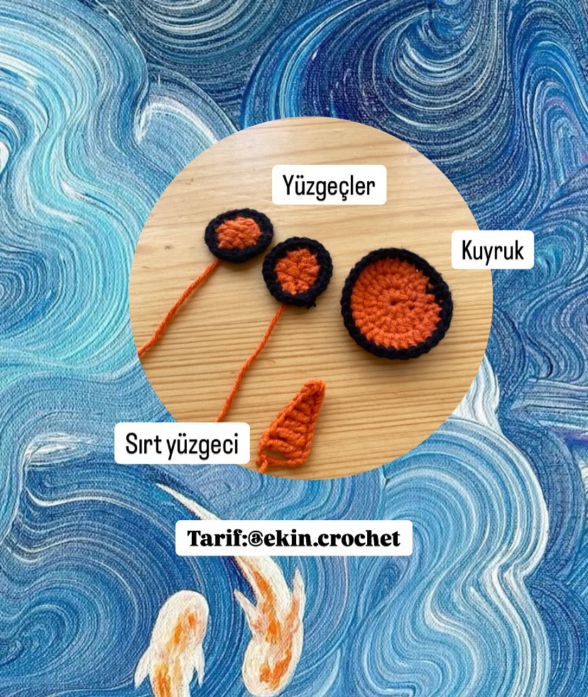 Ücretsiz Palyaço Balığı Anahtarlık Tığ İşi Tarifi