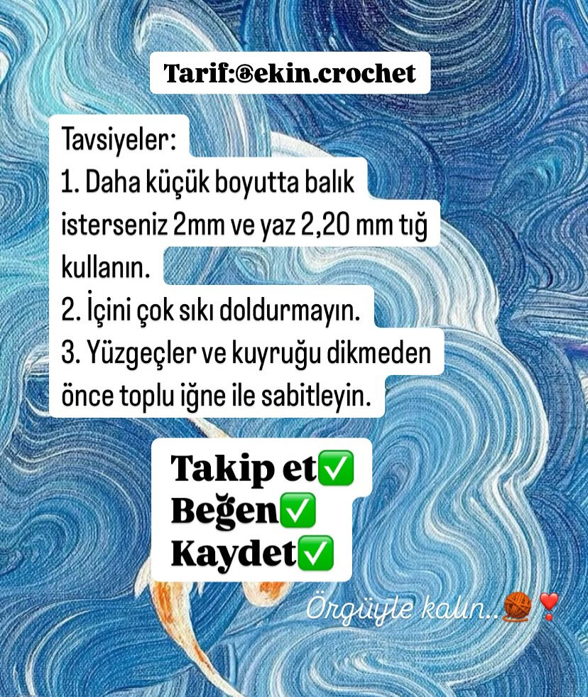 Ücretsiz Palyaço Balığı Anahtarlık Tığ İşi Tarifi
