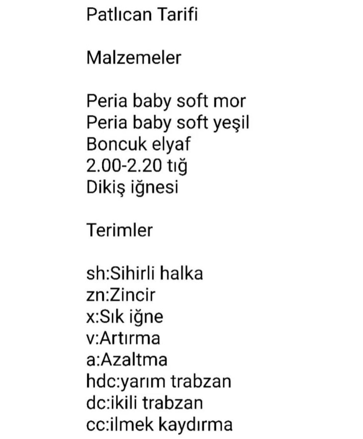 Ücretsiz Patlıcan Amigurumi Tarifi