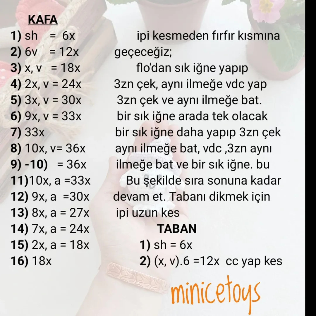 Ücretsiz Şapkalı Sevimli Hayalet Amigurumi Şeması