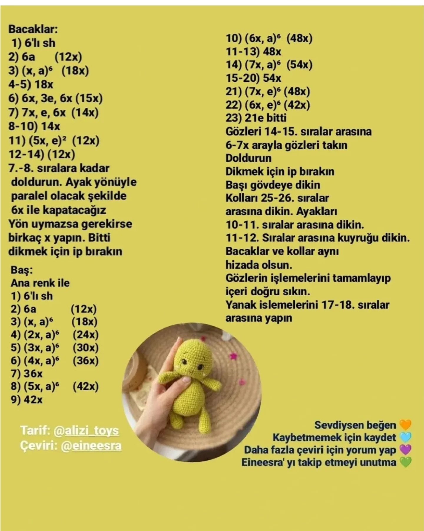 Ücretsiz sevimli amigurumi bebek modeli