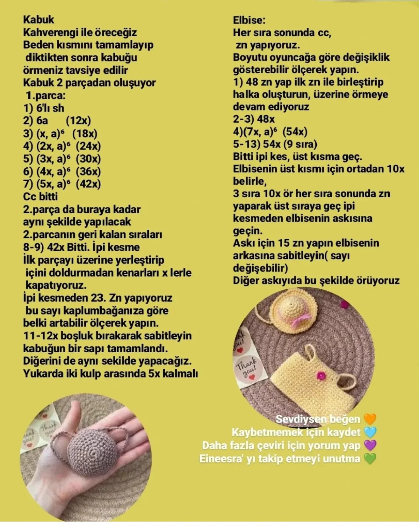 Ücretsiz sevimli amigurumi bebek modeli