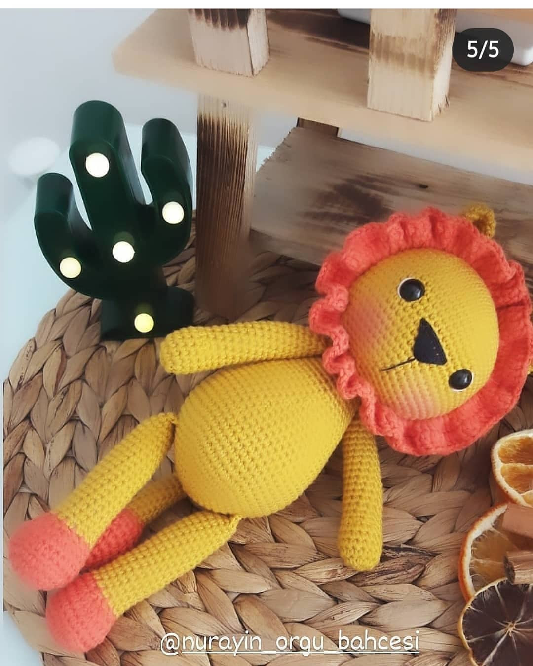 Ücretsiz Sevimli Aslan Amigurumi Tarifi