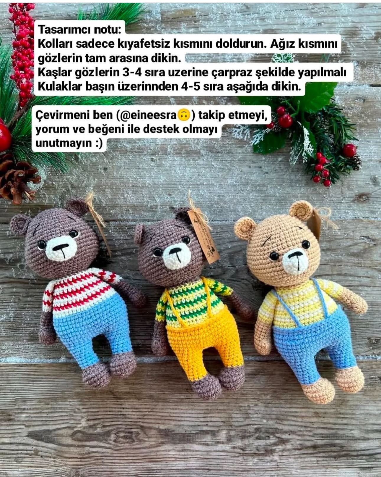 Ücretsiz Sevimli Ayıcıklar Tığ İşi Tarifi