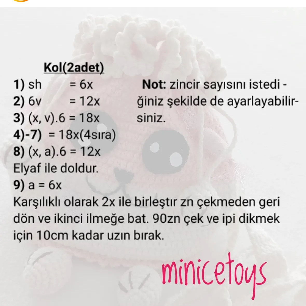 Ücretsiz Sevimli Bayram Kese Örgü Şeması
