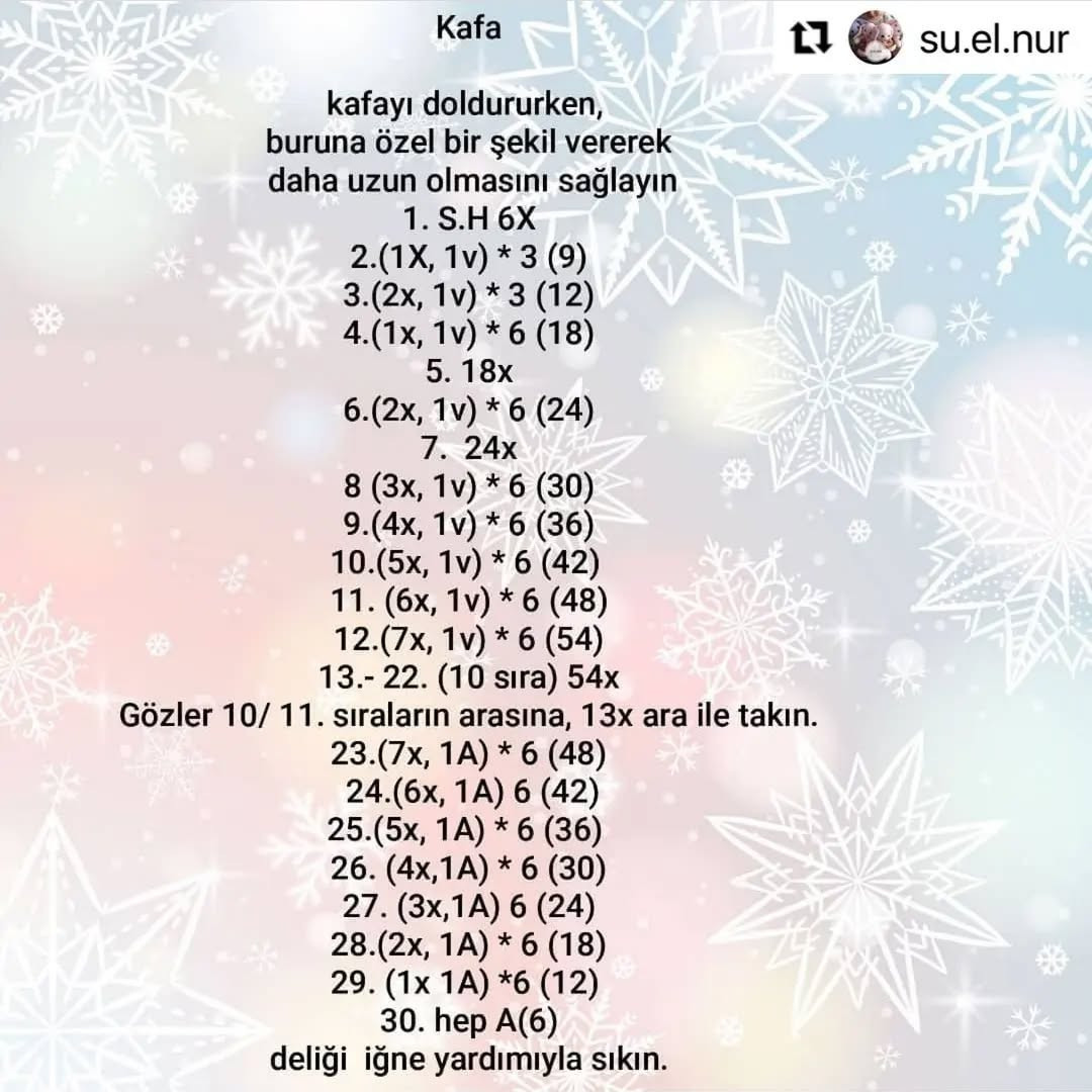 Ücretsiz sevimli fare amigurumi yapım şeması
