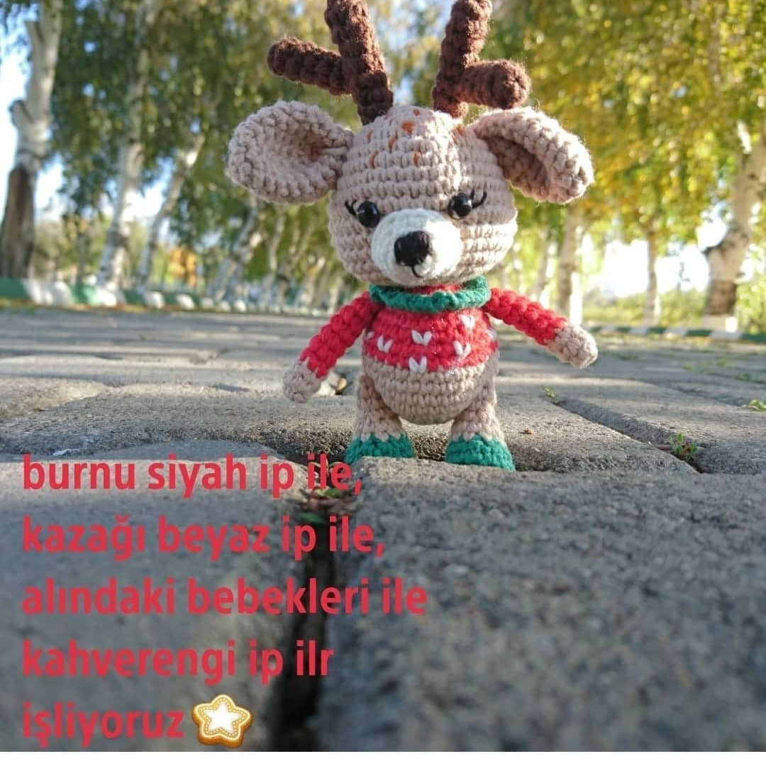 Ücretsiz Sevimli Geyik Amigurumi Tığ İşi Tarifi