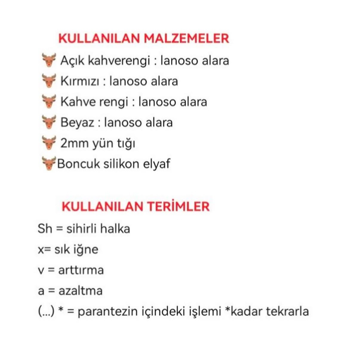 Ücretsiz Sevimli Geyik Anahtarlık Tığ İşi Şeması