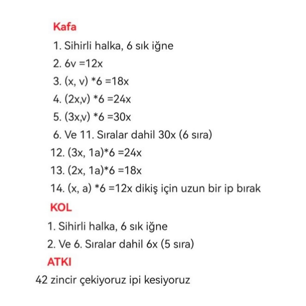 Ücretsiz Sevimli Geyik Anahtarlık Tığ İşi Şeması