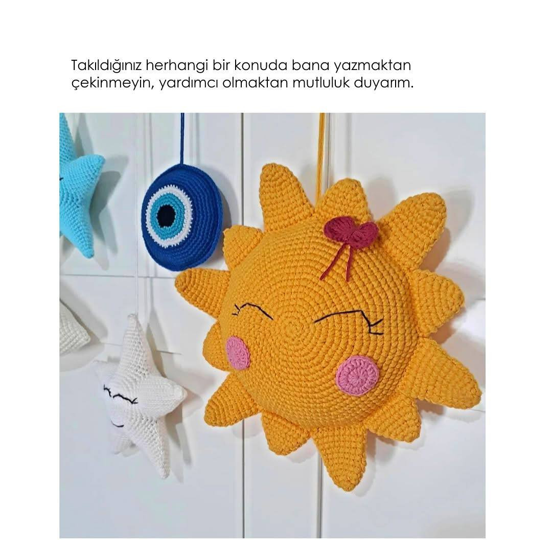 Ücretsiz Sevimli Güneş Amigurumi Tarifi