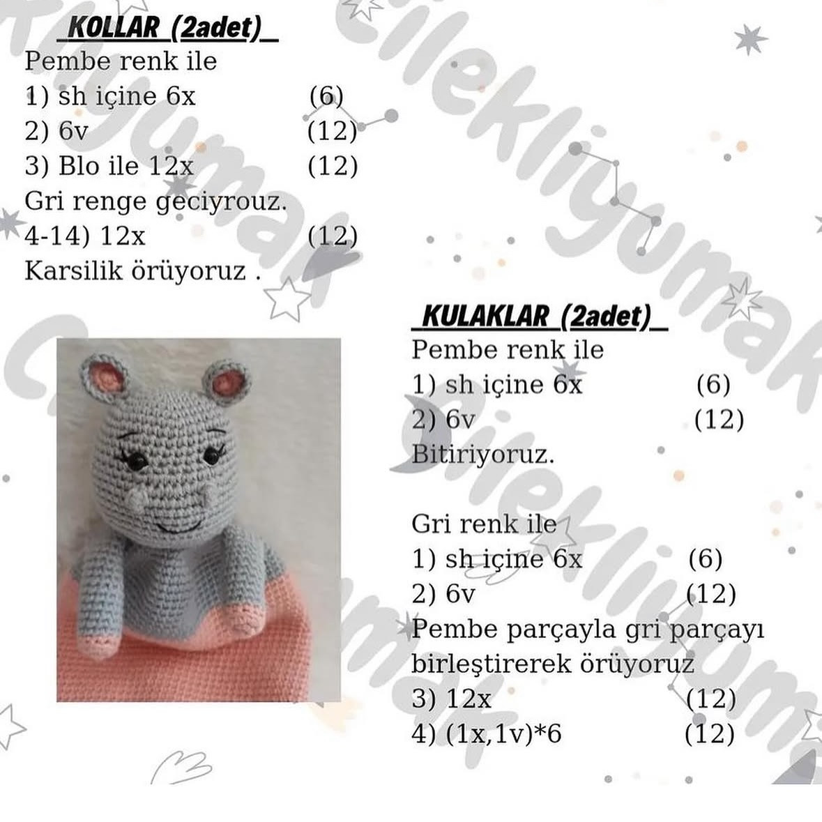 Ücretsiz Sevimli Hipo Bebek Battaniyesi Örgü Şeması