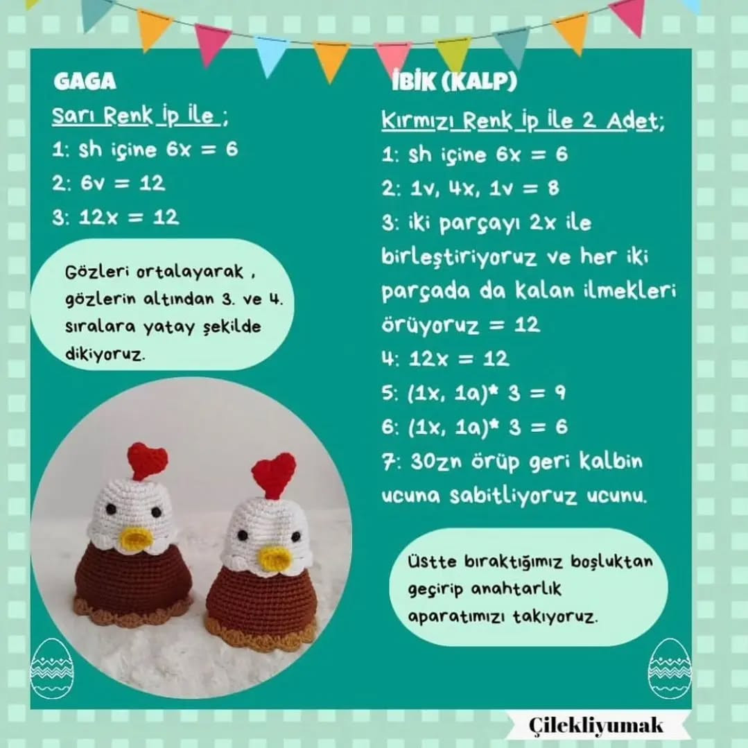 Ücretsiz Sevimli Horoz Anahtarlık Yapımı