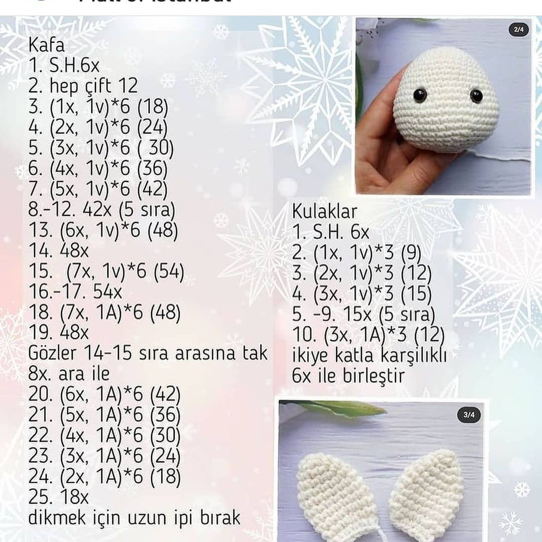 Ücretsiz sevimli inek amigurumi yapım tarifi