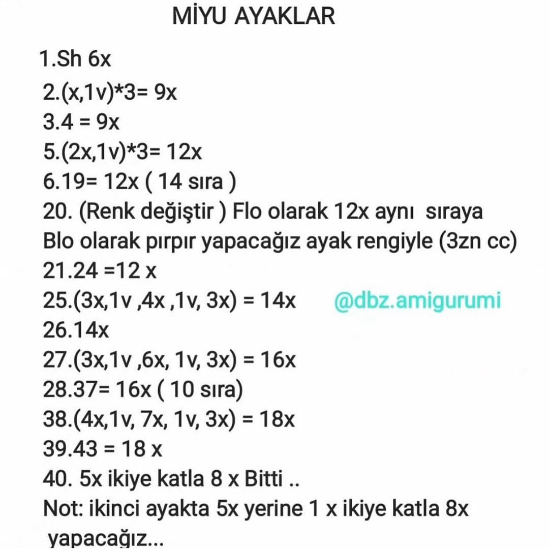 Ücretsiz Sevimli Kedi Amigurumi Şeması