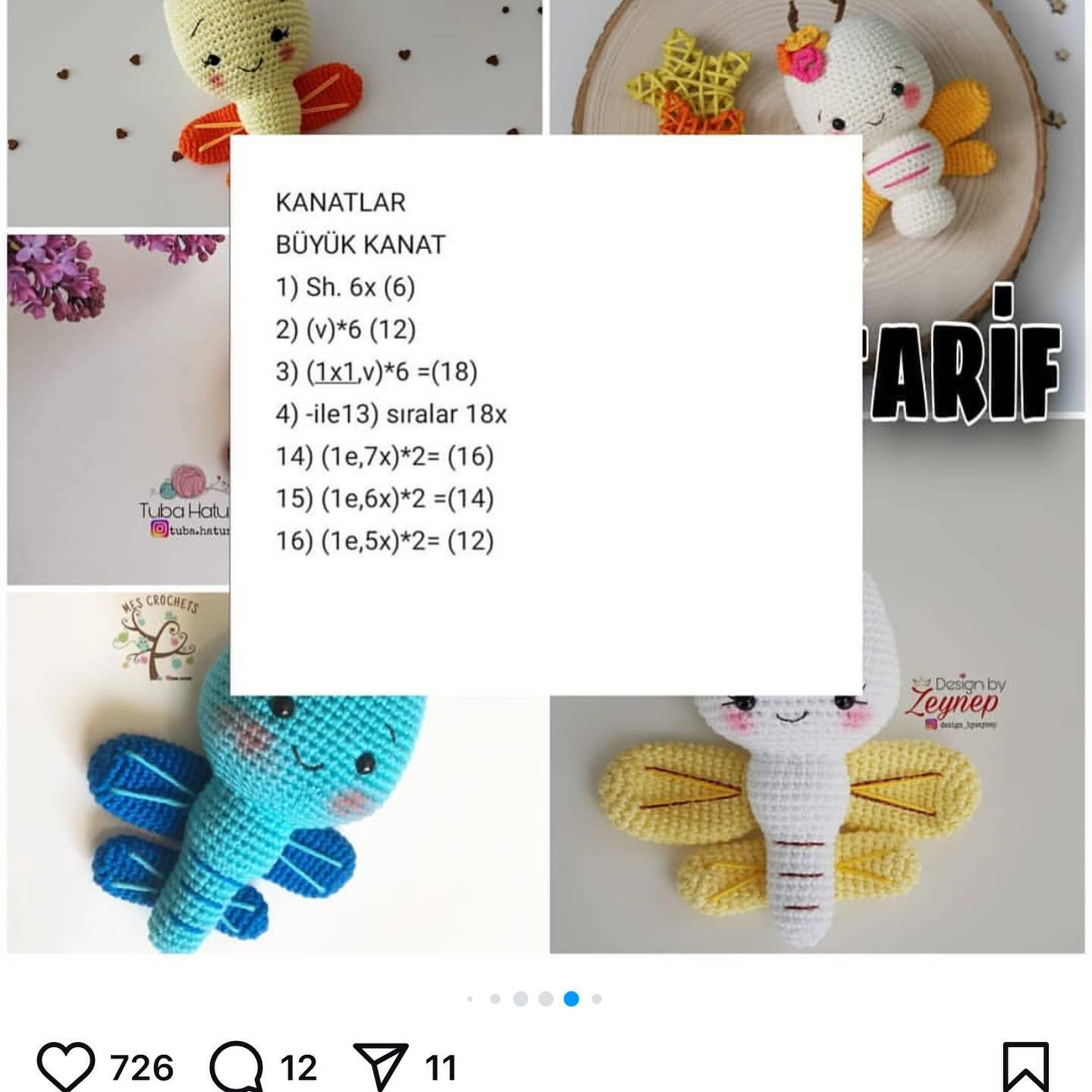 Ücretsiz Sevimli Kelebek Amigurumi Yapımı